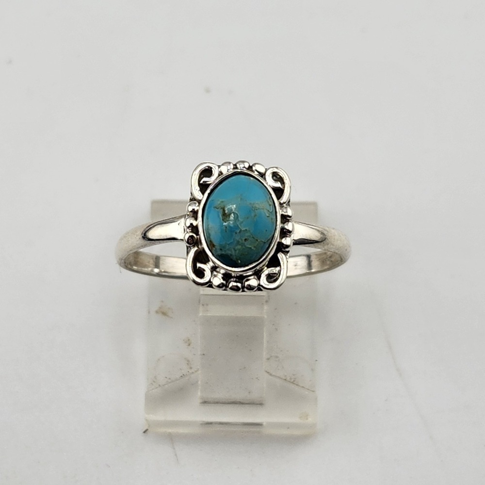 Sterling Silver 925 Turquoise Ring Size 9.25